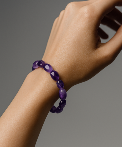 AmethystRaw — Büyük Amorf Kesim Ametist Bileklik